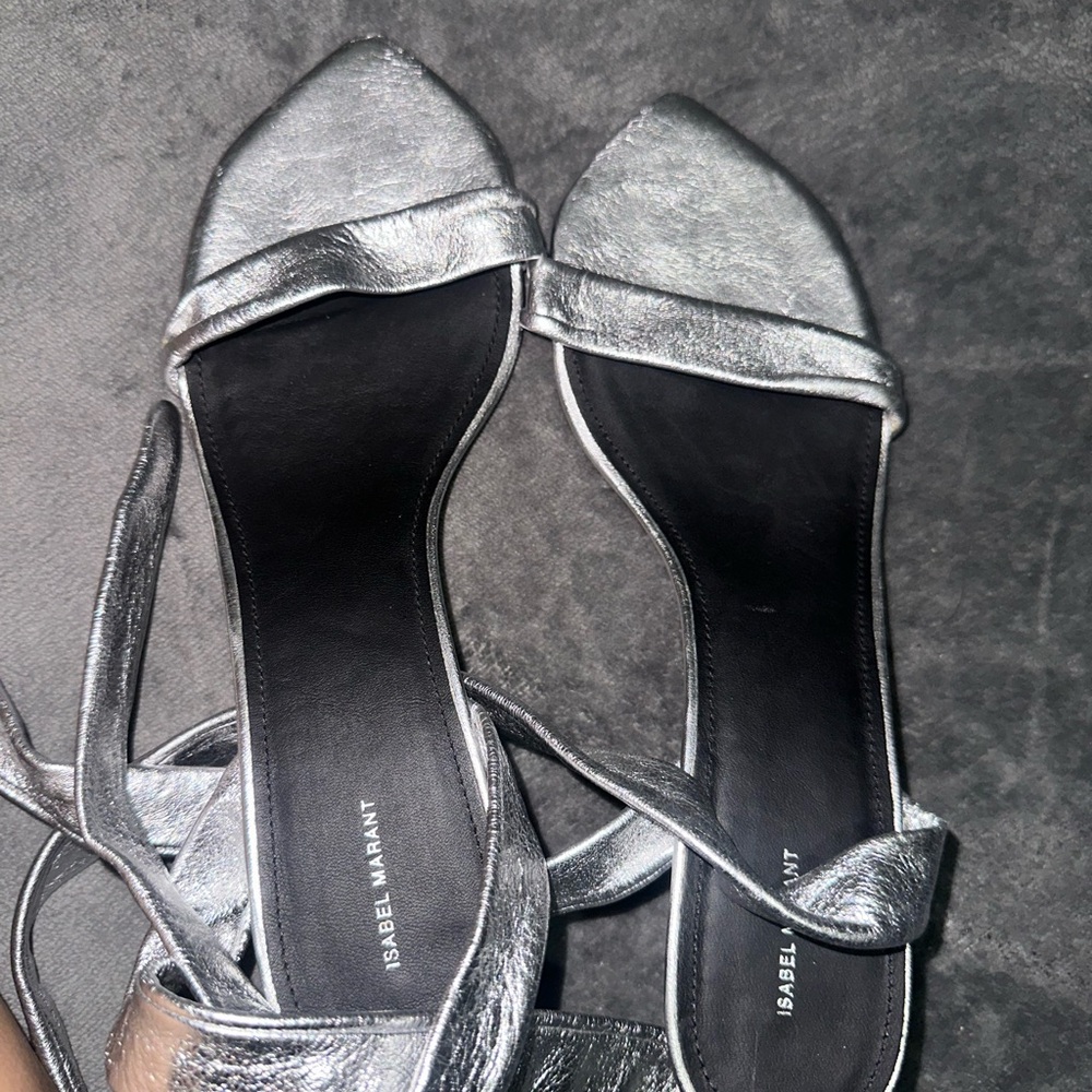 Isabel Marant Metallic Silver Heels - Picture 3 of 10